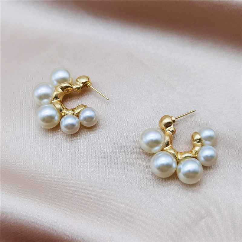 Just Lil Things  White Pin Earrings jlt11276