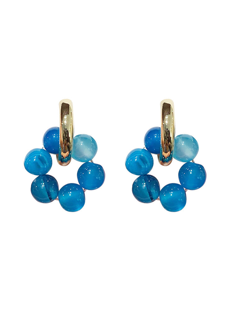 Just Lil Things  Blue Hoop Earrings jlt11525
