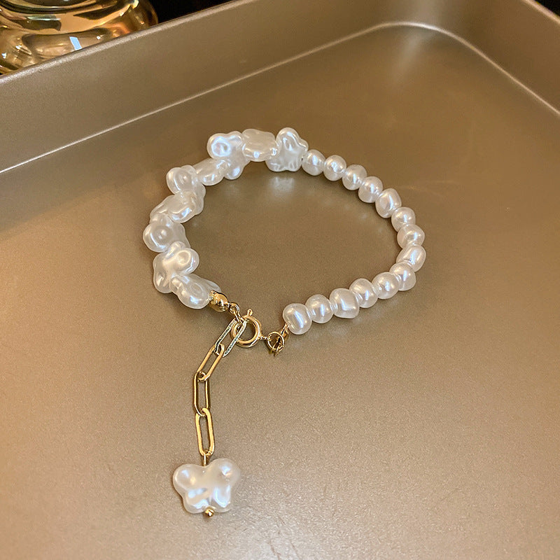 Just Lil Things  Artificial White Bracelets jltb0239